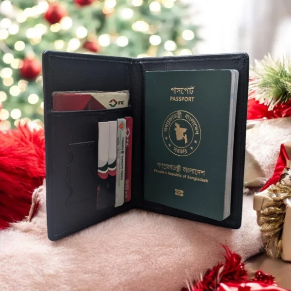 Custom Travel Rfid Genuine Leather Security Gift Card Holder Cover Case Passport Holders Bag Cover